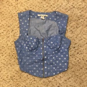 American Rag polka dot crop